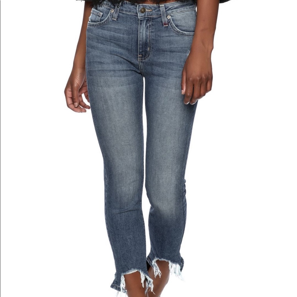 JUST BLACK Ripped Fray Hem Jeans Size 26